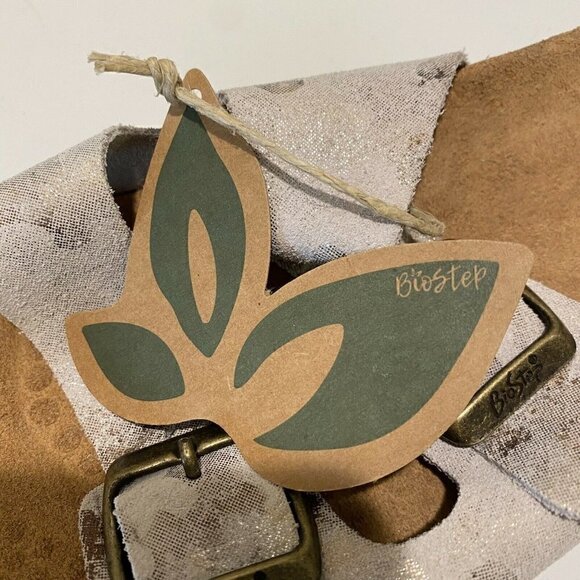 NEW BioStep Gray Leather Comfort Sandals 8.5 - Picture 9 of 11